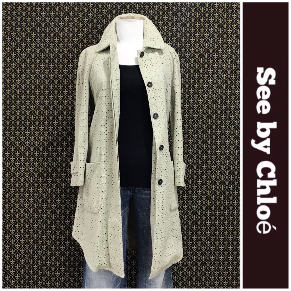See by Chloe Eyelet Cotton Jacket